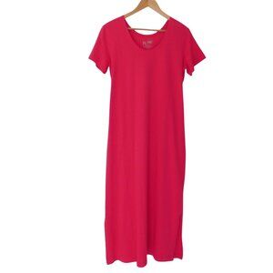 NEW M Mac Maxi Long Dress T Shirt Slit Scoop Neck Size Small PInk  Brand new.